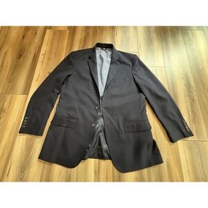 Haggar In Motion Tailored Fit The Blazer 42R Navy Blue Sports Coat Jacket